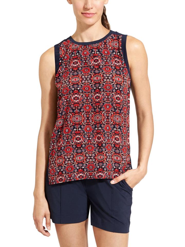 Poppy Mixed Media Tank