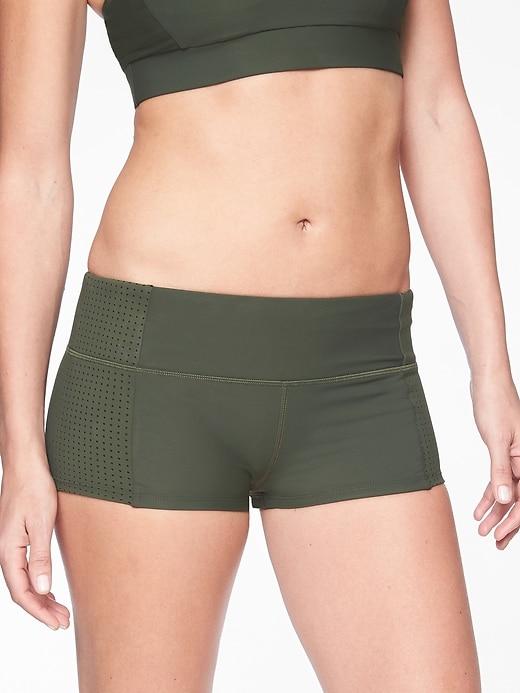 Athleta Womens Bonaire Swim Short Green Rapids/ Black Size Xs