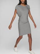 Athleta Womens Draped Crew Dress Grey Heather Size Xl
