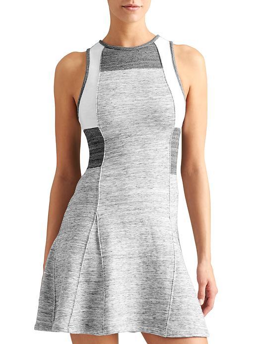 Athleta Womens Downtown Dress Size L - Grey Color Block