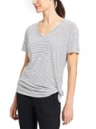 Athleta Womens Restore Tee Size L - Black/white