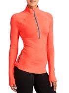 Athleta Womens Running Wild Half Zip Size M - Ember Orange