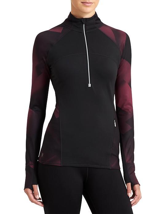 Athleta Womens Running Wild Half Zip 2.0 Magnetic Size L - Chianti