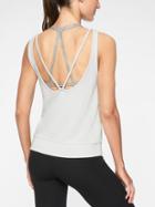 Athleta Womens Serenity V-back Tank Fog Grey Size M