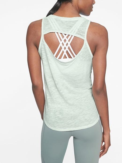 Athleta Womens Organic Daily Cowl Tank Spring Mint Size Xl