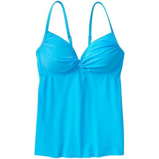Athleta Knot Front Tankini - Bora Bora Blue