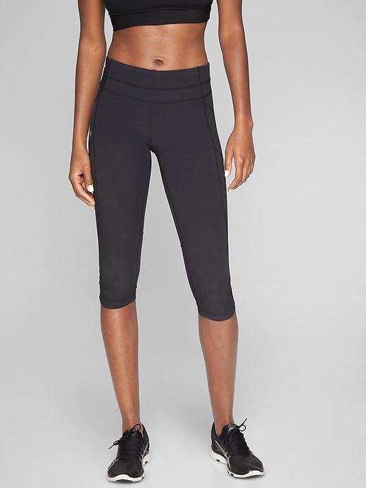 Athleta Womens Dobby Be Free Knicker Size L - Black