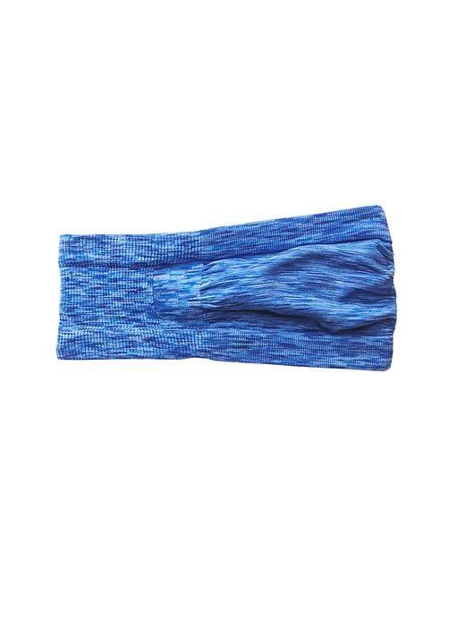 Athleta Womens Fastest Track Seamless Headband Capri Blue Space Dye Size One Size