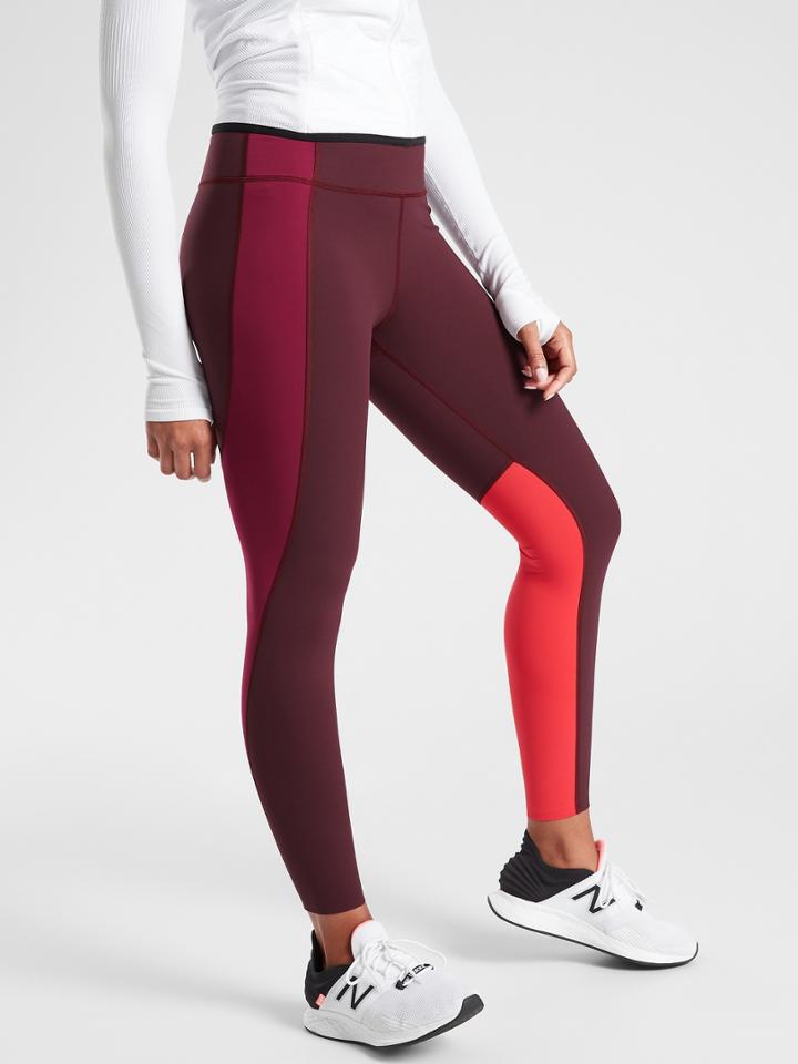 Asym Colorblock Leggings In Plush Supersonic