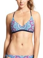 Athleta Womens Fiji Cross Back Bikini Size 32b/c - Dress Blue