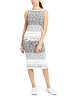 Athleta Womens Stripe Midi Tank Dress Size L Tall - Neutral Stripe