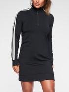 Athleta Womens Circa Track Sweatshirt Dress Black Size Xs
