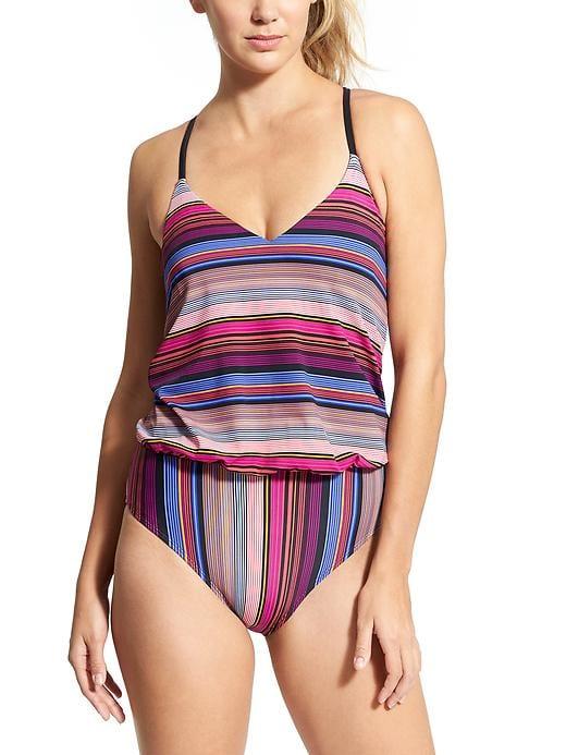Athleta Womens Capri Stripe Blousy One Piece Size 32b/c - Multi Stripe