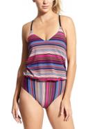Athleta Womens Capri Stripe Blousy One Piece Size 32b/c - Multi Stripe