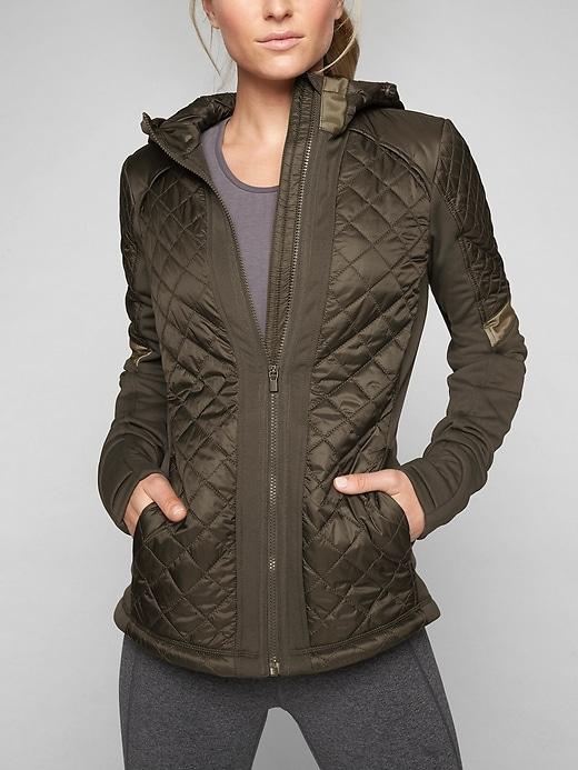 Athleta Womens Rock Springs Jacket Dark Oasis Green Size M