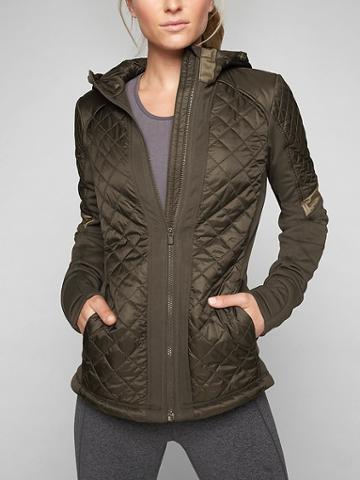 Athleta Womens Rock Springs Jacket Dark Oasis Green Size M