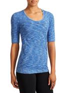 Athleta Womens Radiance Tee Space Dye Size L - Navy Space Dye