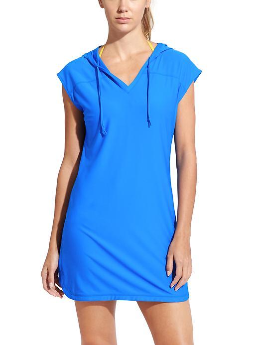 Athleta Womens Wick-it Hoodie Coverup Size 1x Plus - Macaw Blue