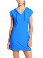 Athleta Womens Wick-it Hoodie Coverup Size 1x Plus - Macaw Blue