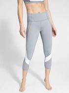 Athleta Womens Colorblock Mesh Salutation Capri Size M - Cobblestone Grey Heather