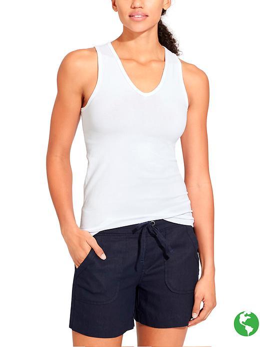 Athleta Womens Pure V Neck Tank Size M - Bright White