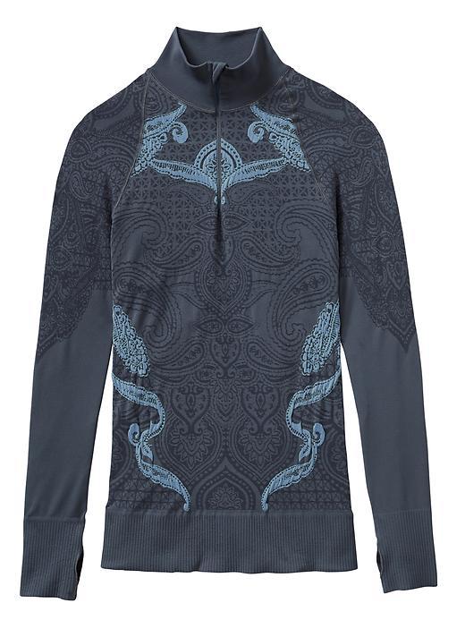 Athleta Womens Twist Half Zip Size S - Flint Grey