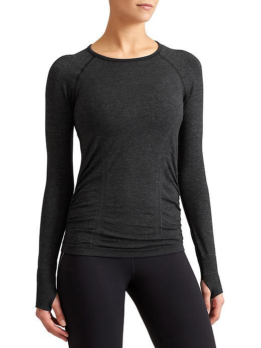 Athleta Womens Fastest Track Top Size L - Black Heather