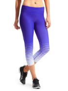 Athleta Womens Stripe Fade Sonar Capri Size M - Vibrant Cobalt