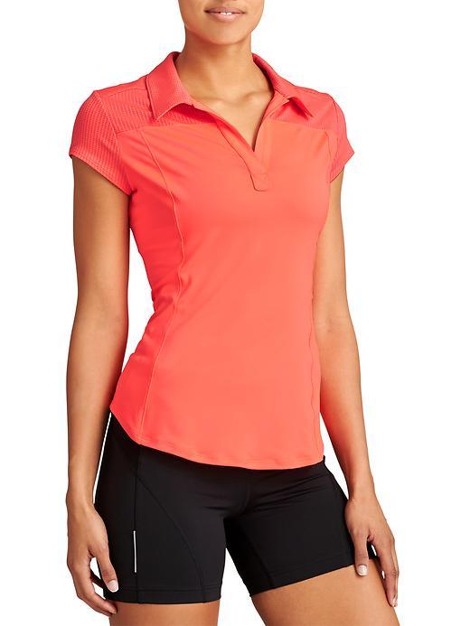 Athleta Womens Caddy Polo Size 1x Plus - Ember Orange