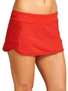 Athleta Womens Kata Swim Skirt Size L - Saffron Red
