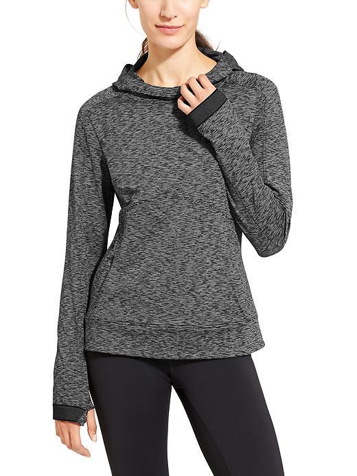 Athleta Womens Striated Stowe Hoodie Size L - Black