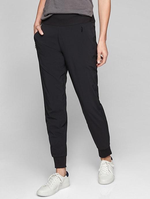 Athleta Womens Lined Soho Jogger Black Size 10