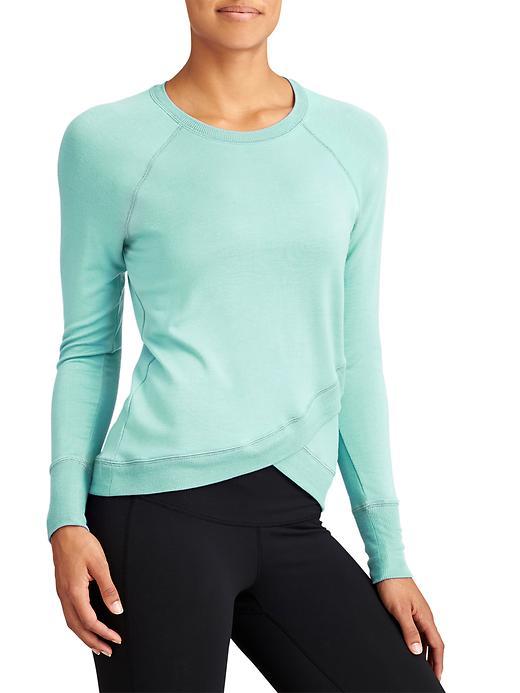 Athleta Womens Criss Cross Sweatshirt Size 1x Plus - Water Blue