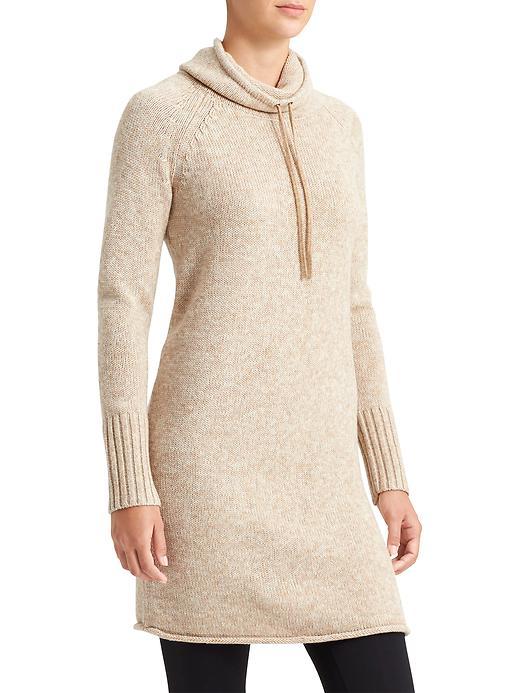 Athleta Womens Traverse City Sweater Dress Size L - Camel Marl