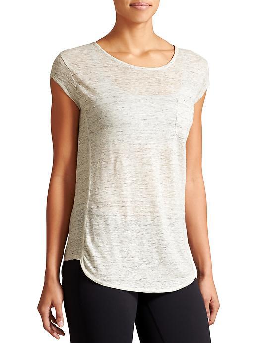 Athleta Womens Newport Tee Size L - Grey Heather