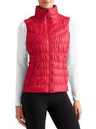 Athleta Womens Downalicious Deluxe Vest Size 1x Plus - Red Delicious