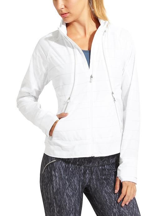 Athleta Womens Run On Jacket Size L - Bright White