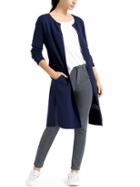 Athleta Womens Reversible Explore Sweater Coat Navy/grey Heather Size S