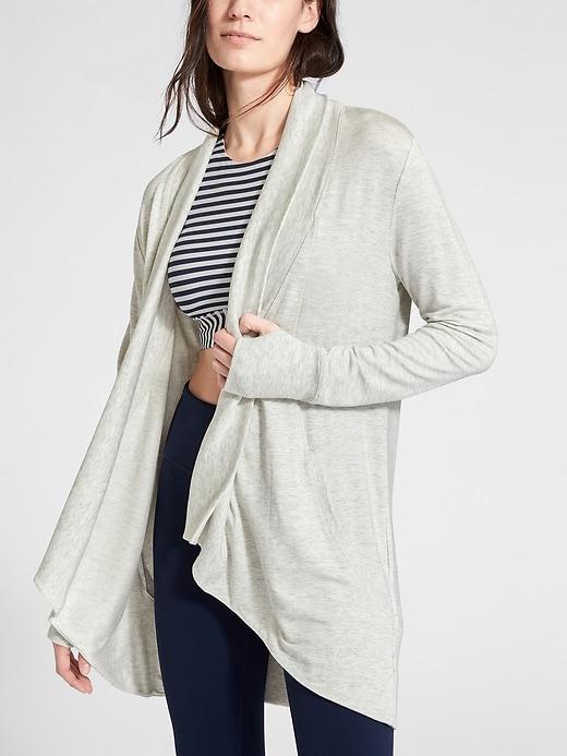 Athleta Womens Pranayama Wrap Light Grey Heather Size 2x