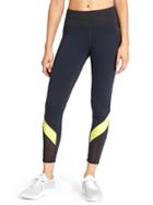 Athleta Womens Colorblock Spliced Sonar 7/8 Tight Size L Tall - Navy/ Black