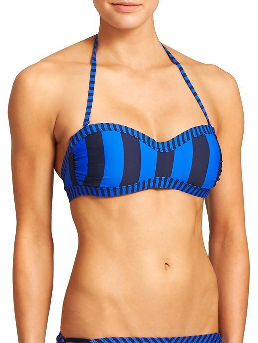 Athleta Womens Stripe Avila Bandeau Size M - Dress Blue Stripe