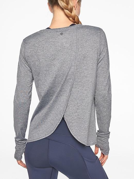 Athleta Womens Sunlover Heathered Upf Tulip Back Top Grey Heather Size Xs