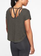 Athleta Womens Organic Daily Tee Black Olive Size S