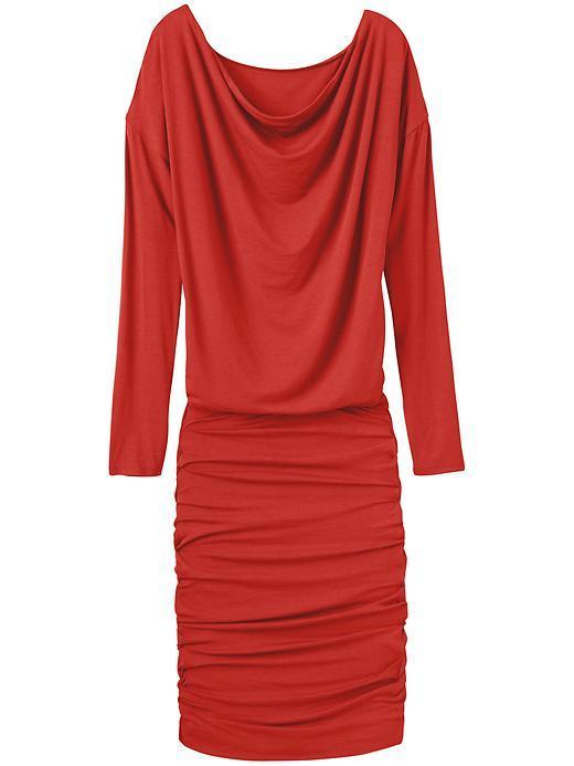 Athleta Solstice Cowl Dress - Fire Red
