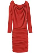 Athleta Solstice Cowl Dress - Fire Red