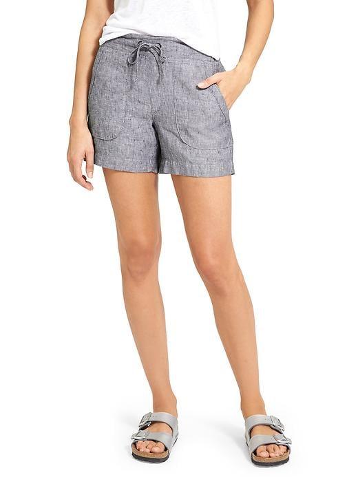 Athleta Womens Heathered Linen Short Size 0 - Flint Grey Heather