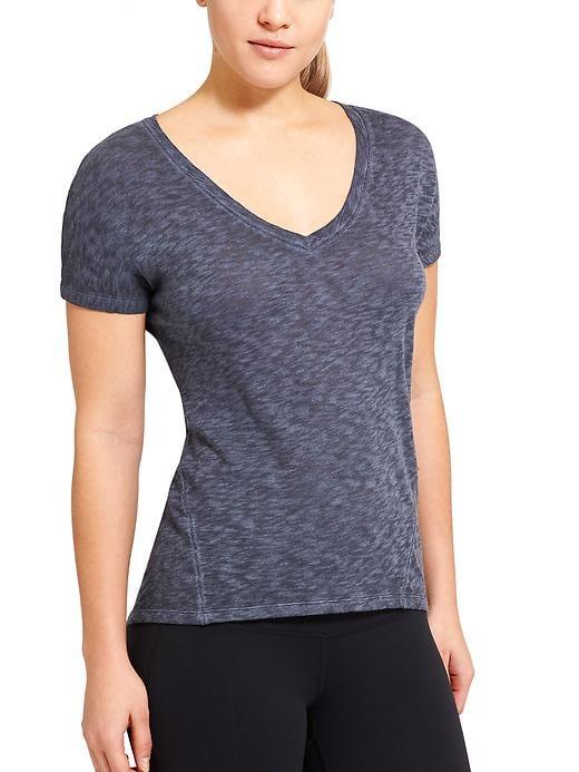 Athleta Womens Eco Wash Daily Tee 2.0 Size L Tall - Dress Blue