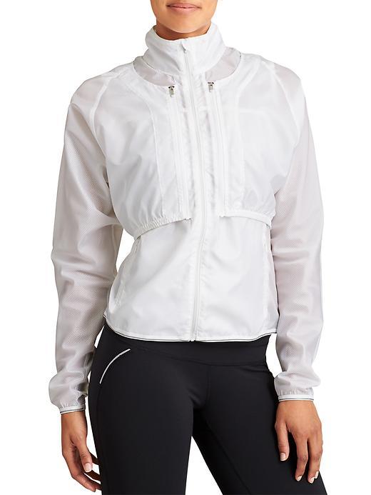Athleta Womens Energize 2-in-1 Jacket Bright White Size Xxs