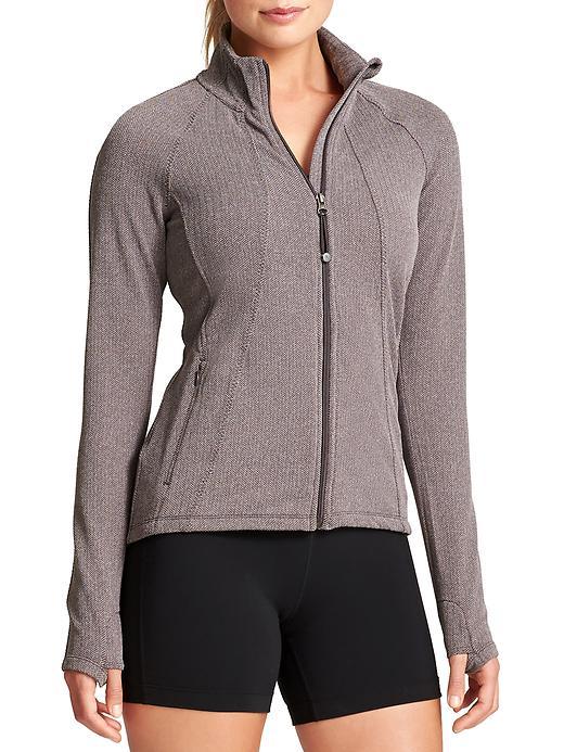 Athleta Womens Herringbone Hope Jacket Size 1x Plus - Shale