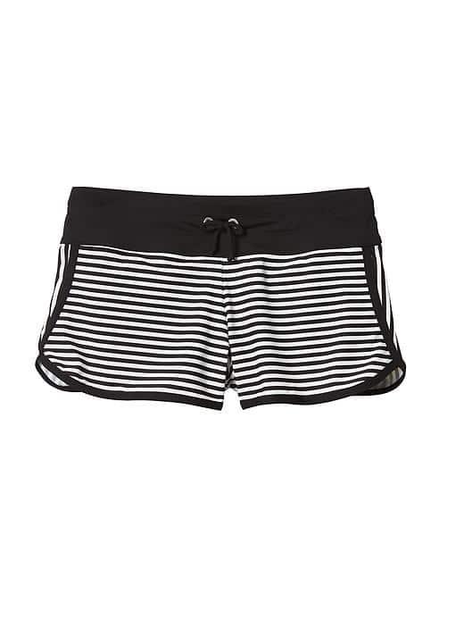 Athleta Womens Montauk Stripe Kata Short Size L - Black